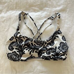 Lululemon Black and White Lace Bralette